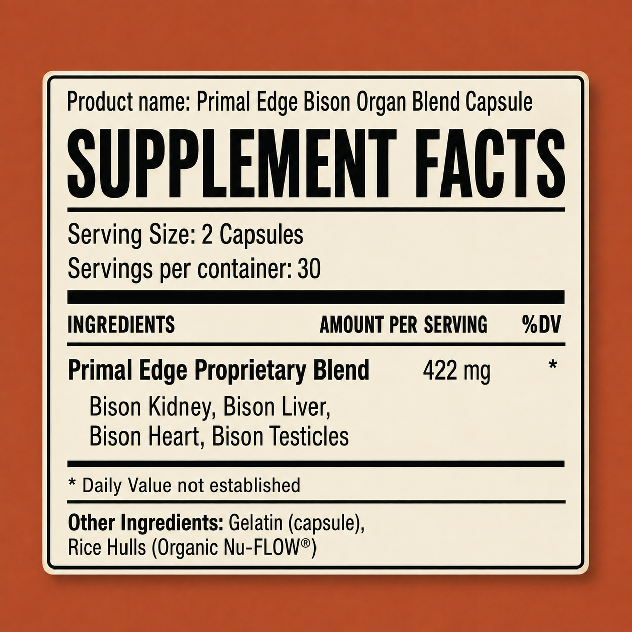 Primal American Bison - Testosterone Booster