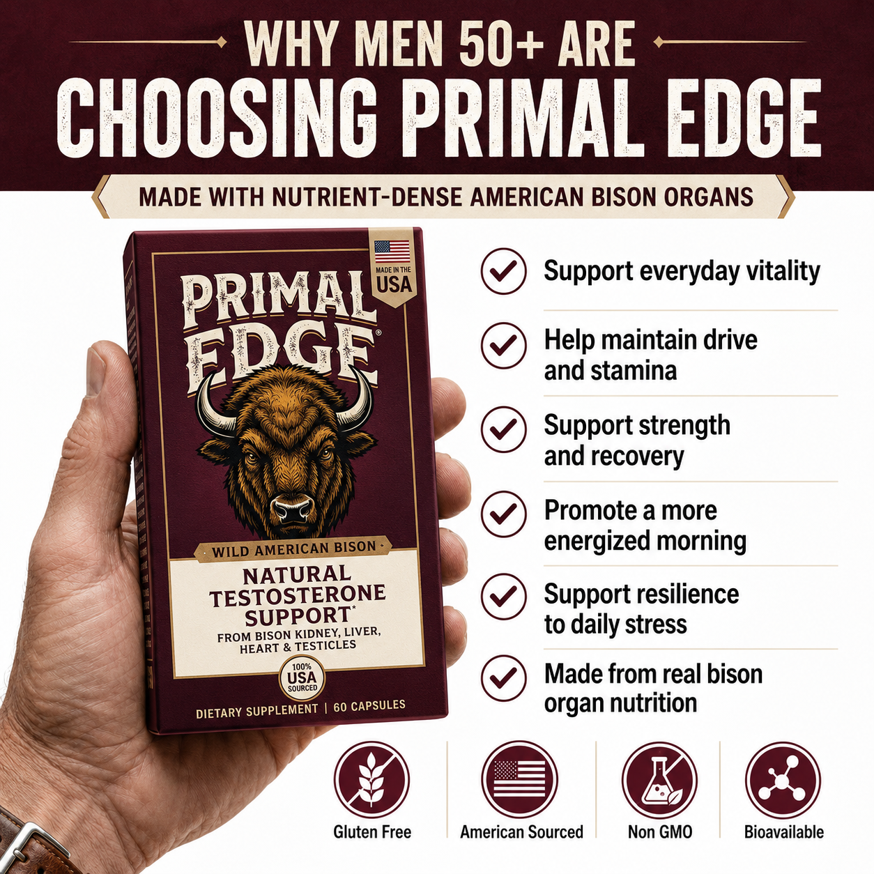 Primal American Bison - Testosterone Booster