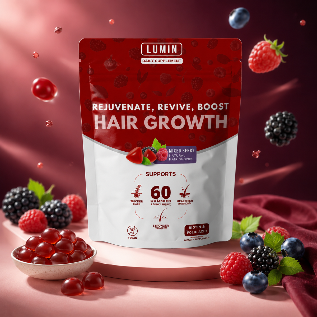 LUMIN-RRB Hair Growth Gummies